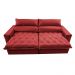 Sofá Retrátil e Reclinável 2,35m Molas Ensacadas Cama inBox Elegance com ThermoGel Velusoft Vermelho