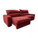 Sofá Retrátil e Reclinável 2,35m Molas Ensacadas Cama inBox Elegance com ThermoGel Velusoft Vermelho