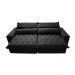 Sofá Retrátil e Reclinável 2,35m Molas Ensacadas Cama inBox Spazus com Bordado 3D Velusoft Preto