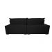 Sofá Retrátil e Reclinável 2,35m Molas Ensacadas Cama inBox Spazus com Bordado 3D Velusoft Preto