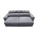 Sofá Retrátil e Reclinável 2,35m Molas Ensacadas Cama inBox Style Thermo Gel Linho Cinza Claro