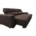 Sofá Retrátil e Reclinável 2,35m Molas Ensacadas Cama inBox Style Thermo Gel Linho Marrom
