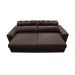 Sofá Retrátil e Reclinável 2,35m Molas Ensacadas Cama inBox Style Thermo Gel Linho Marrom