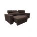 Sofá Retrátil e Reclinável 2,35m Molas Ensacadas Cama inBox Style Thermo Gel Linho Marrom