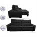 Sofá Retrátil e Reclinável 2,52m Molas Ensacadas Cama inBox Catar Velusoft Preto
