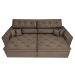 Sofá Retrátil e Reclinável 2,52m com Molas Cama inBox Estilo Suede Velusoft Café