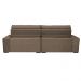 Sofá Retrátil e Reclinável 2,52m com Molas Cama inBox Estilo Suede Velusoft Café