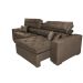 Sofá Retrátil e Reclinável 2,52m com Molas Cama inBox Estilo Suede Velusoft Café