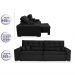 Sofá Retrátil e Reclinável 2,52m com Molas Cama inBox Estilo Suede Velusoft Preto
