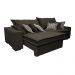 Sofá Retrátil e Reclinável 2,52m com Molas Ensacadas Cama Inbox Supreme Tecido Suede Velusoft Café