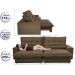 Sofá Retrátil e Reclinável 2,52m com Molas Ensacadas Cama inBox Soft Tecido Suede Café