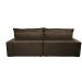 Sofá Retrátil e Reclinável 2,52m com Molas Ensacadas Cama inBox Soft Tecido Suede Café