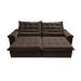 Sofá Retrátil e Reclinável 2,55m Cama inBox Big Fresh com SoftGel D40 Velupluma Café