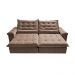 Sofá Retrátil e Reclinável 2,55m Cama inBox Big Fresh com SoftGel D40 Velupluma Castor