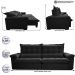 Sofá Retrátil e Reclinável 2,55m Cama inBox Big Fresh com SoftGel D40 Velupluma Preto
