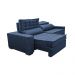 Sofá Retrátil e Reclinável 2,55m Cama inBox Big Star com SoftGel D40 Velupluma Azul