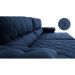 Sofá Retrátil e Reclinável 2,55m Molas Ensacadas Cama inBox Big Home com Bordado 3D Velusoft Azul