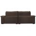 Sofá Retrátil e Reclinável 2,55m Molas Ensacadas Cama inBox Big Home com Bordado 3D Velusoft Café