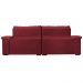 Sofá Retrátil e Reclinável 2,55m Molas Ensacadas Cama inBox Big Home com Bordado 3D Velusoft Vinho