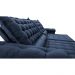 Sofá Retrátil e Reclinável 2,55m Molas Ensacadas Cama inBox Big Space com Bordado 3D Velusoft Azul
