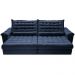 Sofá Retrátil e Reclinável 2,55m Molas Ensacadas Cama inBox Big Space com Bordado 3D Velusoft Azul