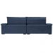 Sofá Retrátil e Reclinável 2,55m Molas Ensacadas Cama inBox Big Space com Bordado 3D Velusoft Azul