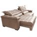 Sofá Retrátil e Reclinável 2,55m Molas Ensacadas Cama inBox Big Space com Bordado 3D Velusoft Bege