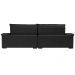 Sofá Retrátil e Reclinável 2,55m Molas Ensacadas Cama inBox Big Space com Bordado 3D Velusoft Preto