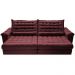Sofá Retrátil e Reclinável 2,55m Molas Ensacadas Cama inBox Big Space com Bordado 3D Velusoft Vinho