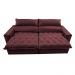 Sofá Retrátil e Reclinável 2,55m Molas Ensacadas Cama inBox Elegance com ThermoGel Velusoft Vinho