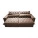 Sofá Retrátil e Reclinável 2,55m Molas Ensacadas Cama inBox Spazus com Bordado 3D Velusoft Castor