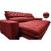 Sofá Retrátil e Reclinável 2,55m Molas Ensacadas Cama inBox Spazus com Bordado 3D Velusoft Vermelho