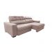 Sofá Retrátil e Reclinável 2,55m Molas Ensacadas Cama inBox Style Thermo Gel Linho Bege Claro