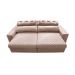 Sofá Retrátil e Reclinável 2,55m Molas Ensacadas Cama inBox Style Thermo Gel Linho Bege Escuro