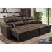 Sofá Retrátil e Reclinável 2,72m Luxos Cama inBox Velusoft Café