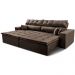 Sofá Retrátil e Reclinável 2,72m Luxos Cama inBox Velusoft Café