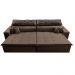 Sofá Retrátil e Reclinável 2,72m Luxos Cama inBox Velusoft Café