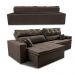Sofá Retrátil e Reclinável 2,72m Luxos Cama inBox Velusoft Café