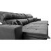 Sofá Retrátil e Reclinável 2,72m Luxos Cama inBox Velusoft Cinza