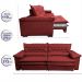Sofá Retrátil e Reclinável 2,72m Molas Ensacadas Cama inBox Alemanha com Espuma Viscoelástico Velusoft Vermelho