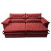 Sofá Retrátil e Reclinável 2,72m Molas Ensacadas Cama inBox Alemanha com Espuma Viscoelástico Velusoft Vermelho