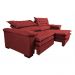 Sofá Retrátil e Reclinável 2,72m Molas Ensacadas Cama inBox Alemanha com Espuma Viscoelástico Velusoft Vermelho