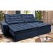 Sofá Retrátil e Reclinável 2,72m Molas Ensacadas Cama inBox Catar Velusoft Azul