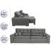 Sofá Retrátil e Reclinável 2,72m com Molas Cama inBox Estilo Suede Velusoft Cinza