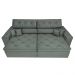 Sofá Retrátil e Reclinável 2,72m com Molas Cama inBox Estilo Suede Velusoft Cinza