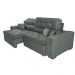 Sofá Retrátil e Reclinável 2,72m com Molas Cama inBox Estilo Suede Velusoft Cinza
