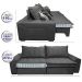 Sofá Retrátil e Reclinável 2,72m com Molas Ensacadas Cama Inbox Supreme Tecido Suede Velusoft Cinza