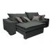 Sofá Retrátil e Reclinável 2,72m com Molas Ensacadas Cama Inbox Supreme Tecido Suede Velusoft Cinza
