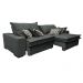 Sofá Retrátil e Reclinável 2,72m com Molas Ensacadas Cama Inbox Supreme Tecido Suede Velusoft Cinza