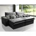 Sofá Retrátil e Reclinável 2,72m com Molas Ensacadas Cama Inbox Supreme Tecido Suede Velusoft Preto
